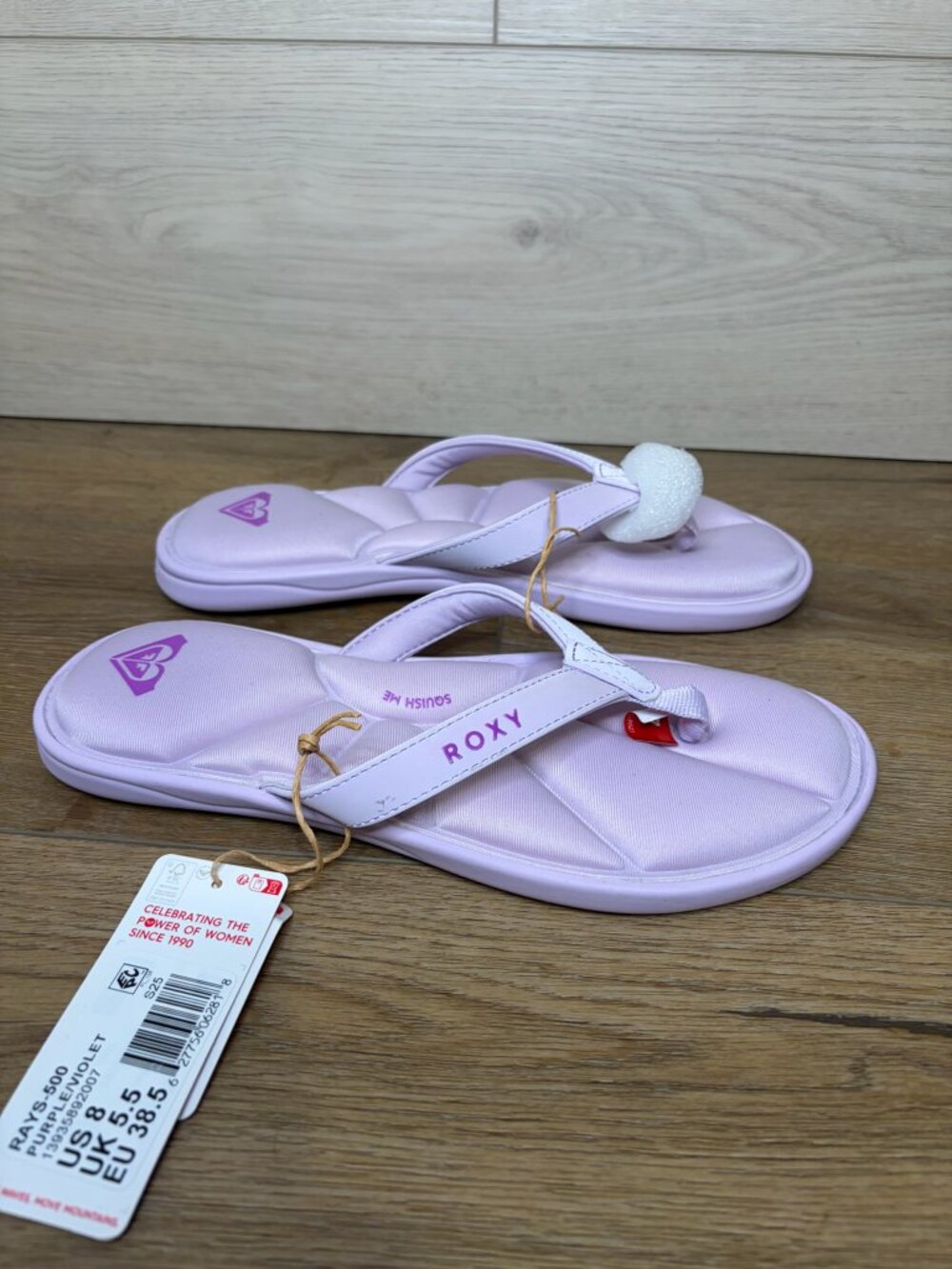Roxy Women Rays Flat Flip Flop Thong Sandals Purple Violet Size 8 NWT